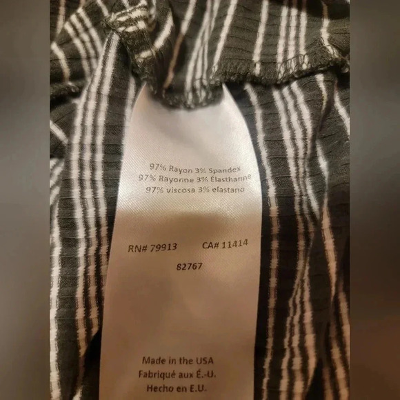 A Pea In The Pod Maternity Top Womens Size Medium Long Tank Top Stripes Summer - Picture 6 of 7